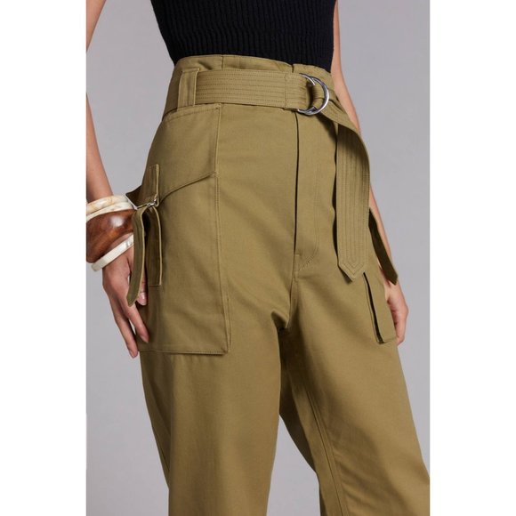 Anthropologie Magali Pascal Belted Taper Pants - Picture 6 of 11
